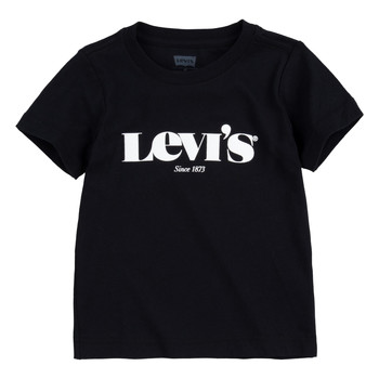Textiel Jongens T-shirts korte mouwen Levi's GRAPHIC TEE Zwart