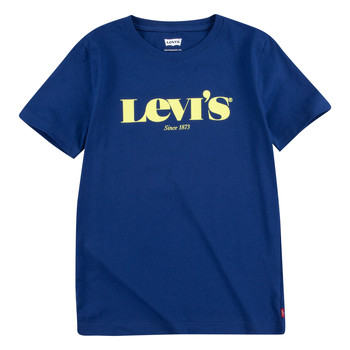 Textiel Jongens T-shirts korte mouwen Levi's GRAPHIC TEE Blauw