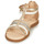 Schoenen Meisjes Sandalen / Open schoenen Geox SANDAL KARLY GIRL Beige / Zilver / Wit