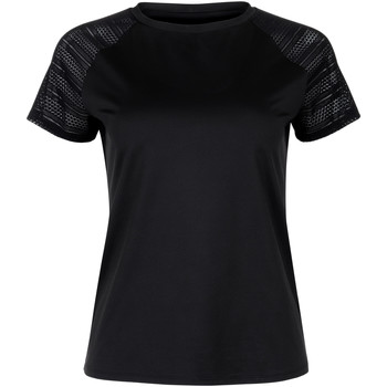Textiel Dames T-shirts korte mouwen Lisca Sportshirt met korte mouwen Powerful zwart  Cheek Zwart