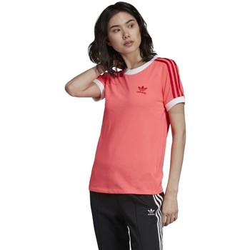 Textiel Dames T-shirts & Polo’s adidas Originals 3 Str Tee Roze