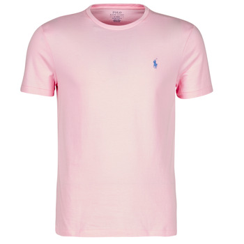 Textiel Heren T-shirts korte mouwen Polo Ralph Lauren T-SHIRT AJUSTE COL ROND EN COTON LOGO PONY PLAYER Roze