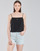 Textiel Dames Tops / Blousjes Calvin Klein Jeans MONOGRAM CAMI TOP Zwart