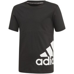 Textiel Jongens T-shirts korte mouwen adidas Originals Yb Mh Bos T2 Zwart