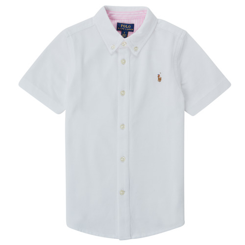 Textiel Jongens Overhemden korte mouwen Polo Ralph Lauren CAMISSA Wit