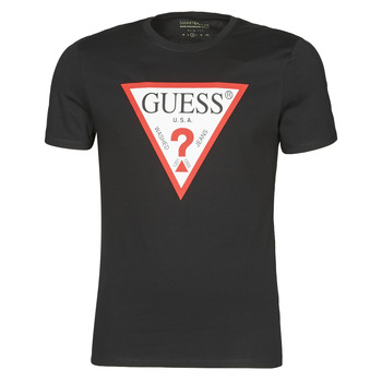 Textiel Heren T-shirts korte mouwen Guess CN SS ORIGINAL LOGO TEE Zwart