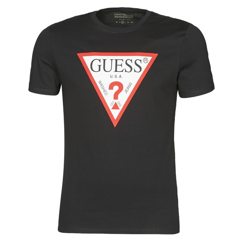 Textiel Heren T-shirts korte mouwen Guess CN SS ORIGINAL LOGO TEE Zwart