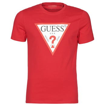 Textiel Heren T-shirts korte mouwen Guess CN SS ORIGINAL LOGO TEE Rood