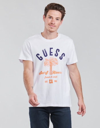 Guess SURF HOUSE CN SS TEE Wit / Blauw / Marine