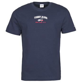 Textiel Heren T-shirts korte mouwen Tommy Jeans TJM TIMELESS TOMMY SCRIPT TEE Marine
