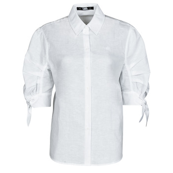 Textiel Dames Overhemden Karl Lagerfeld LINENSHIRTW/BOWS Wit