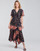 Textiel Dames Lange jurken Derhy SUEDE Zwart / Multicolour