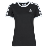 Textiel Dames T-shirts korte mouwen adidas Originals 3 STRIPES TEE Zwart
