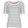 Textiel Dames T-shirts korte mouwen Esprit RAYURES COL ROUGE Wit