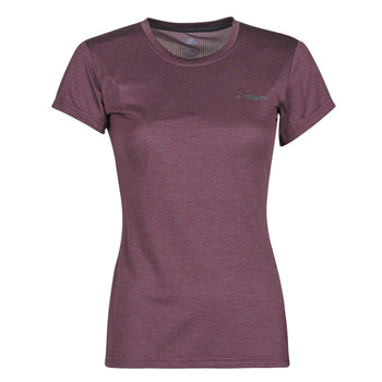 Textiel Dames T-shirts korte mouwen adidas Performance W Tivid Tee Violet
