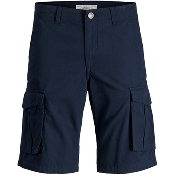 Textiel Jongens Korte broeken / Bermuda's Jack & Jones 12167320 PKTAKM CASTOR CARGO SHORTS HE JUNIOR NAVY BLAZER Blauw