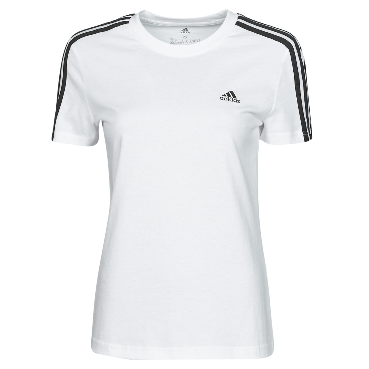 adidas Essentials Slim Shirt Dames - sportshirts - wit - maat XL