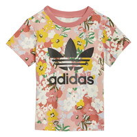 Textiel Meisjes T-shirts korte mouwen adidas Originals DREZZI Multicolour