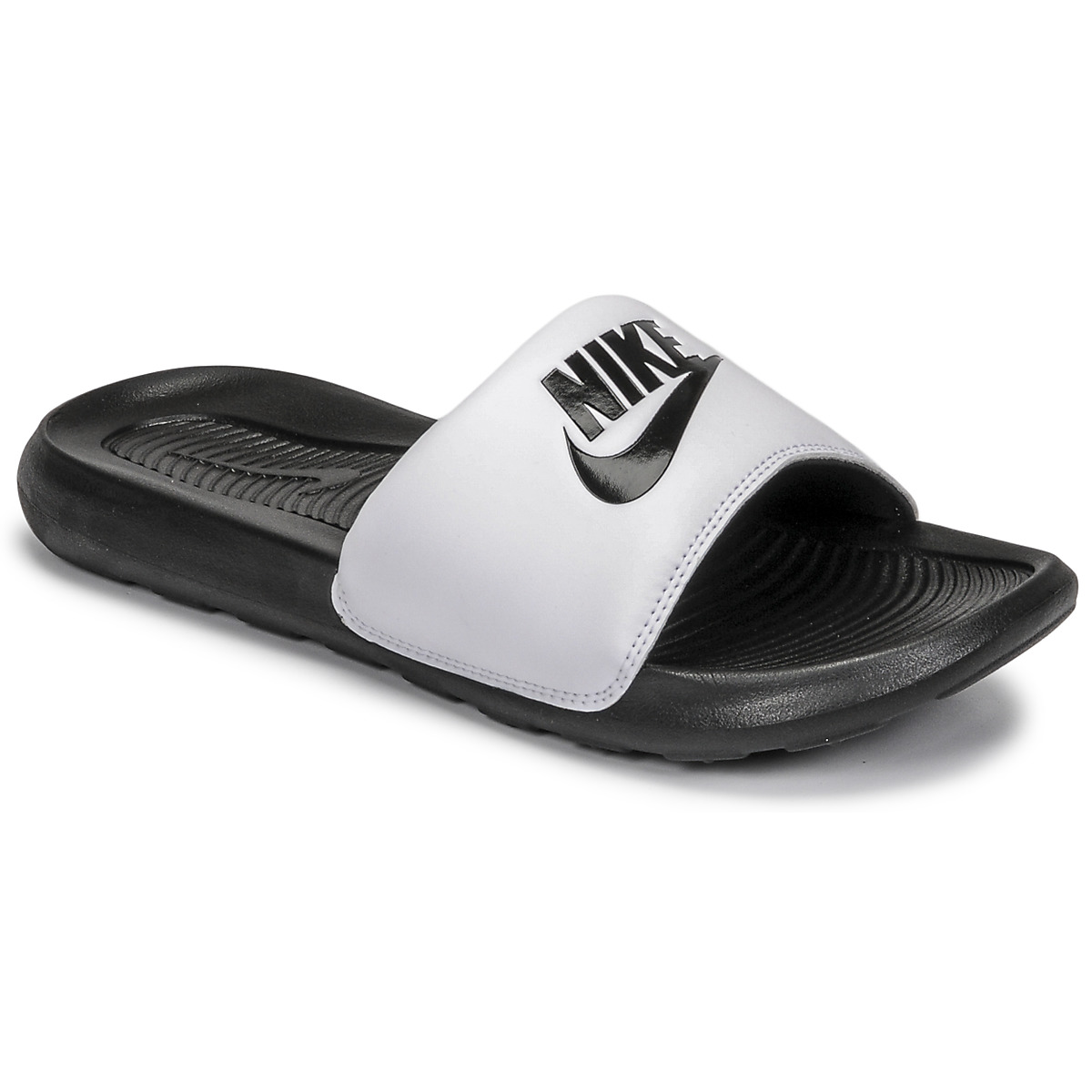 Nike Victori One Slippers Heren - Black/White/Black - Heren, Black/White/Black
