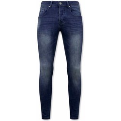 Textiel Heren Skinny jeans True Rise Spijkerbroek Stretch D Blauw