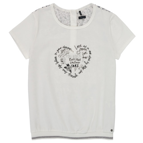 Textiel Meisjes T-shirts korte mouwen Ikks XS10242-19-C Wit