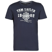 Textiel Heren T-shirts korte mouwen Tom Tailor 1008637-10690 Marine