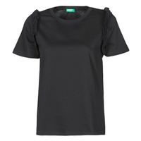 Textiel Dames T-shirts korte mouwen Benetton MARIELLA Zwart