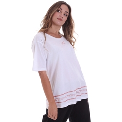 Textiel Dames T-shirts korte mouwen Ea7 Emporio Armani 6HTT32 TJ52Z Wit