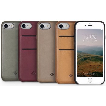 Twelve South Relaxed Leather Case Pockets iPhone 8 Plus / 7 Plus Dried Herb 