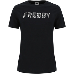Textiel Dames T-shirts korte mouwen Freddy F0WCLT3 Zwart