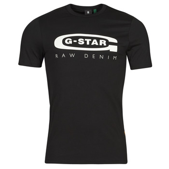 Textiel Heren T-shirts korte mouwen G-Star Raw GRAPHIC 4 SLIM Zwart