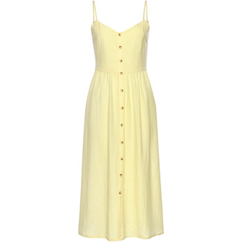 Textiel Dames Korte jurken Lascana Lange zomerjurk Leinen geel Lavendel