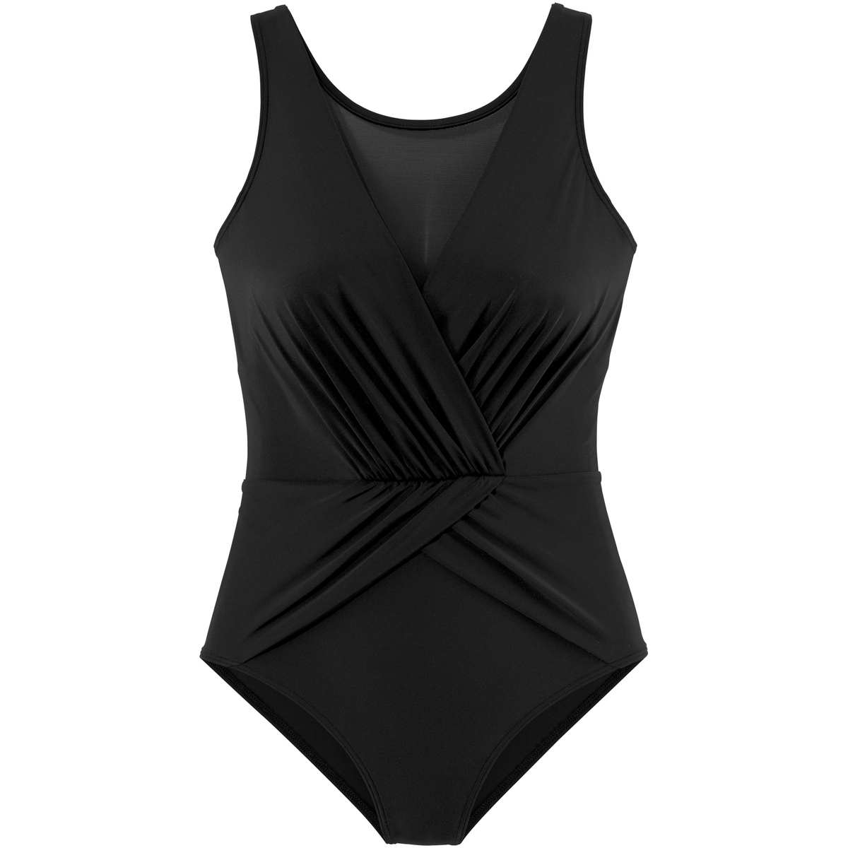 Textiel Dames Badpak Lascana 1-delig zwempak Raffon zwart Zwart