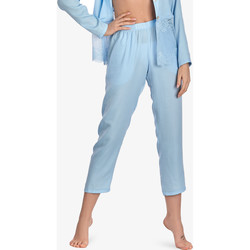 Textiel Dames Pyjama's / nachthemden Ajour Pyjamabroek 7-8 Forget-Me-Not lichtblauw Blauw