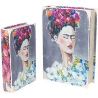 Wonen Manden en dozen Signes Grimalt Frida Boekenboxen Set 2U Multicolour