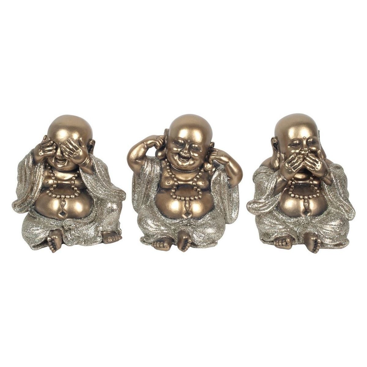 Wonen Beeldjes  Signes Grimalt Gouden Boeddha'S Set 3 U Goud