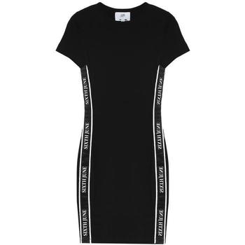 Textiel Dames Trainingspakken Sixth June Robe Femme  moulante bande imprimée noir/blanc