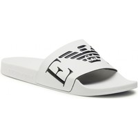 Schoenen Heren slippers Emporio Armani X4PS06 XM760 White black