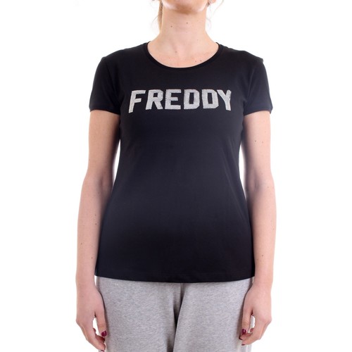 Textiel Dames T-shirts korte mouwen Freddy S1WCLT1 Zwart