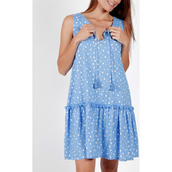 Textiel Dames Korte jurken Admas Mouwloze zomerjurk Small Irregular Dots blauw Blauw