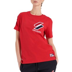 Textiel Dames T-shirts & Polo’s Superdry  Rood