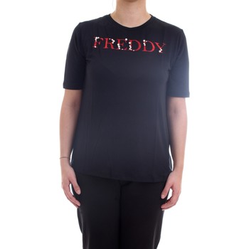 Textiel Dames T-shirts korte mouwen Freddy S1WSLT5 Zwart