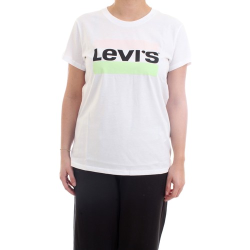 Textiel Dames T-shirts korte mouwen Levi's 17369-1499 Wit