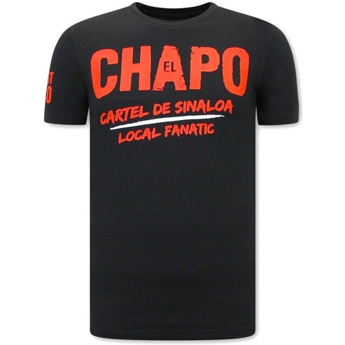 Textiel Heren T-shirts korte mouwen Local Fanatic EL Chapo Cartel De Sinaloa Zwart