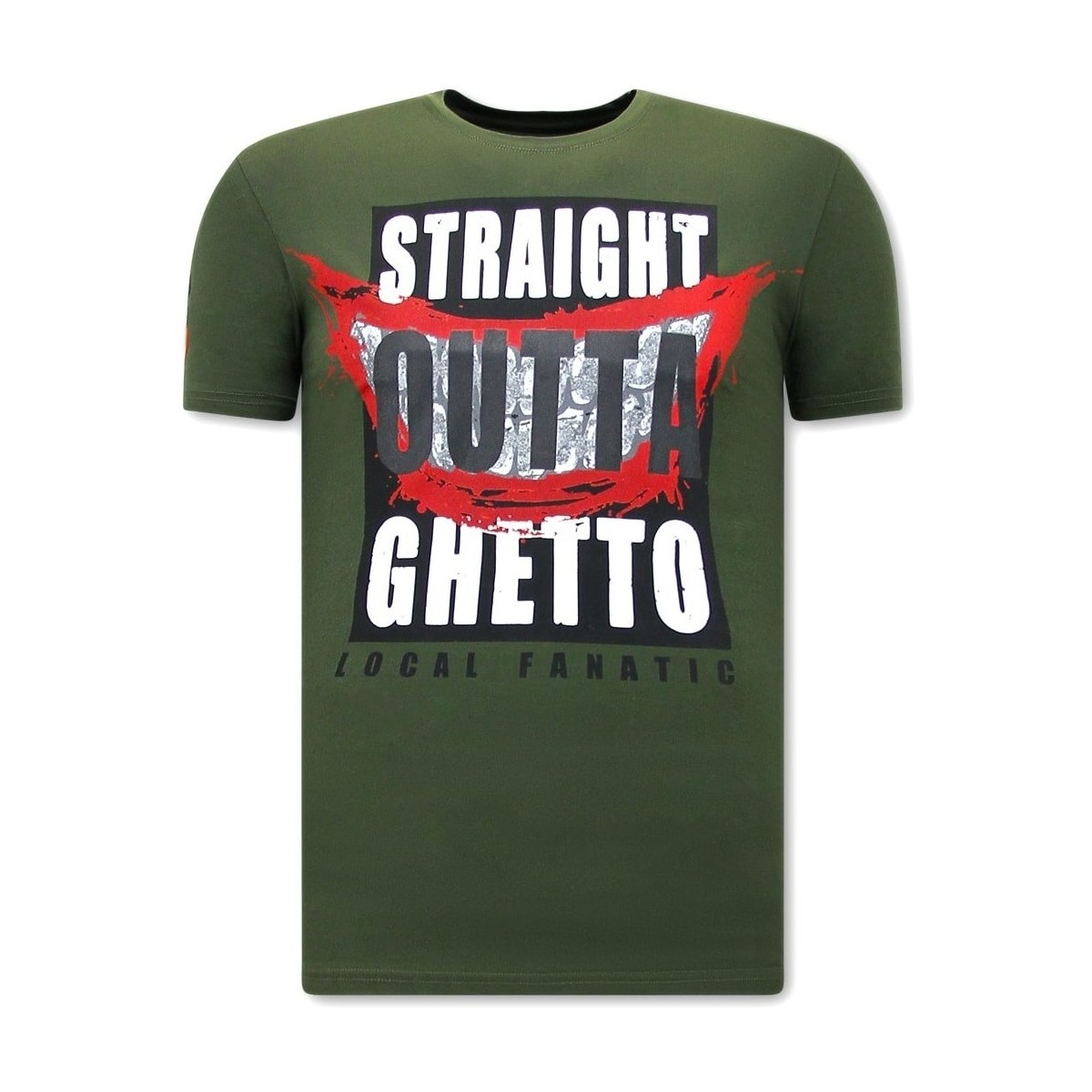 Textiel Heren T-shirts korte mouwen Local Fanatic S Straight Outta Ghetto Groen