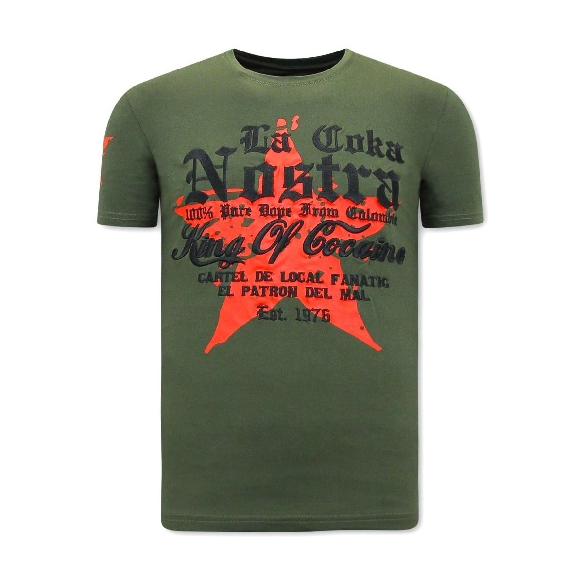 Textiel Heren T-shirts korte mouwen Local Fanatic King Of Cocaines La Coka Nostra Groen