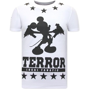 Textiel Heren T-shirts korte mouwen Local Fanatic Terror Mouse Wit