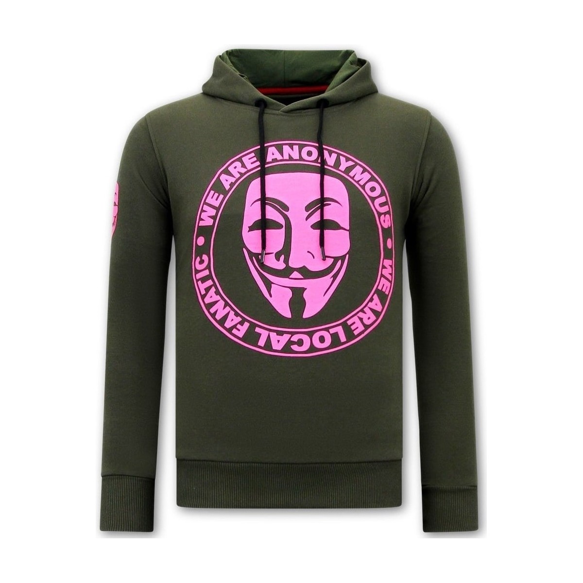 Textiel Heren Sweaters / Sweatshirts Local Fanatic Hoodie Print We Are Anonymous Groen