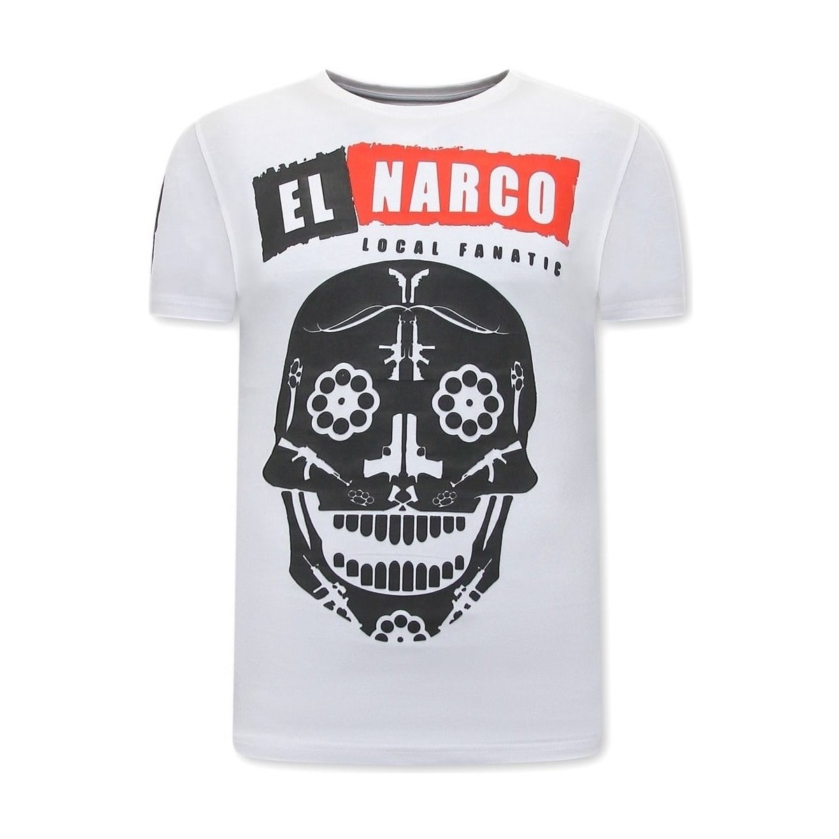Textiel Heren T-shirts korte mouwen Local Fanatic S Print El Narco Wit