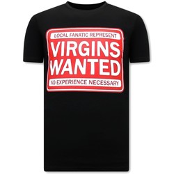 Textiel Heren T-shirts korte mouwen Local Fanatic Print Virgins Wanted Zwart